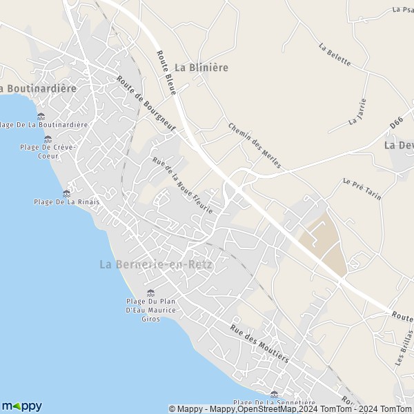 La carte pour la ville de La Bernerie-en-Retz 44760