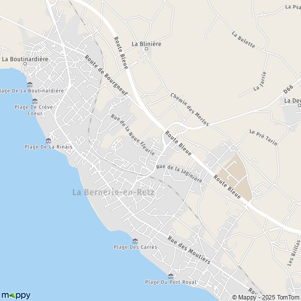 La carte pour la ville de La Bernerie-en-Retz 44760