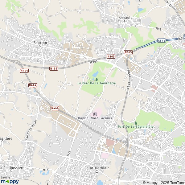 Carte Le Parc, 44800 Saint-Herblain