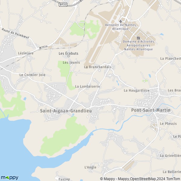 La carte pour la ville de Saint-Aignan-Grandlieu 44860