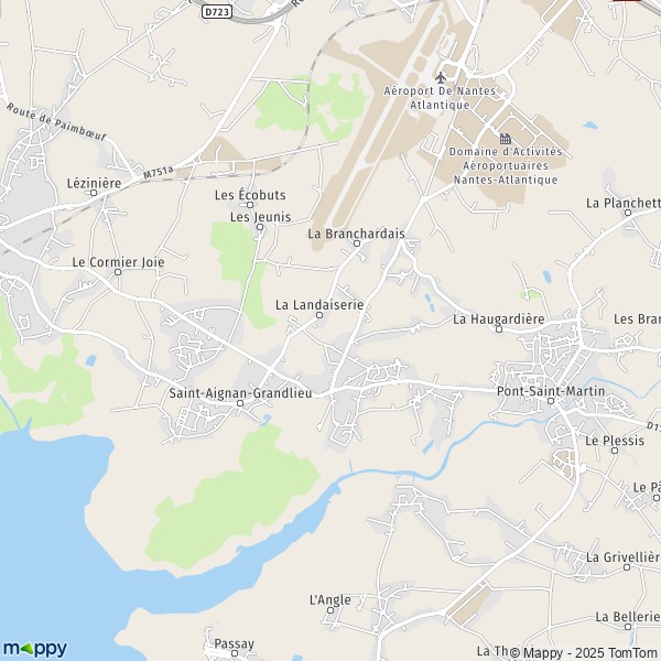 La carte pour la ville de Saint-Aignan-Grandlieu 44860