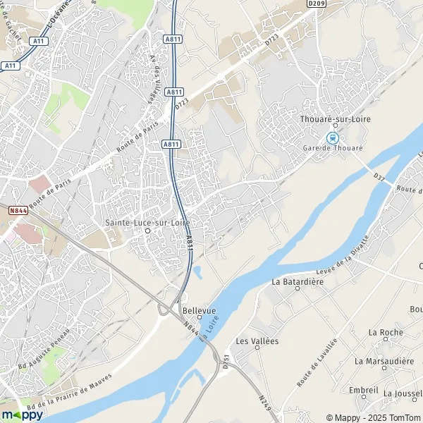 Plan SainteLucesurLoire carte de SainteLucesurLoire (44980) et infos pratiques
