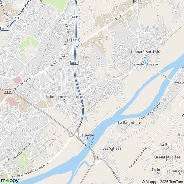 La carte pour la ville de Sainte-Luce-sur-Loire 44980