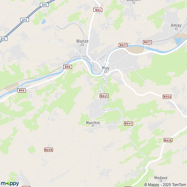 La carte pour la ville de 4500 Huy