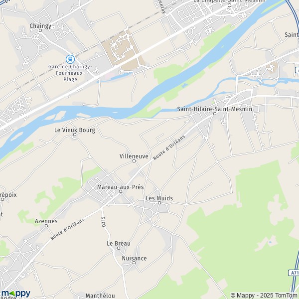 Carte Fleury, 45160 Saint-Hilaire-Saint-Mesmin