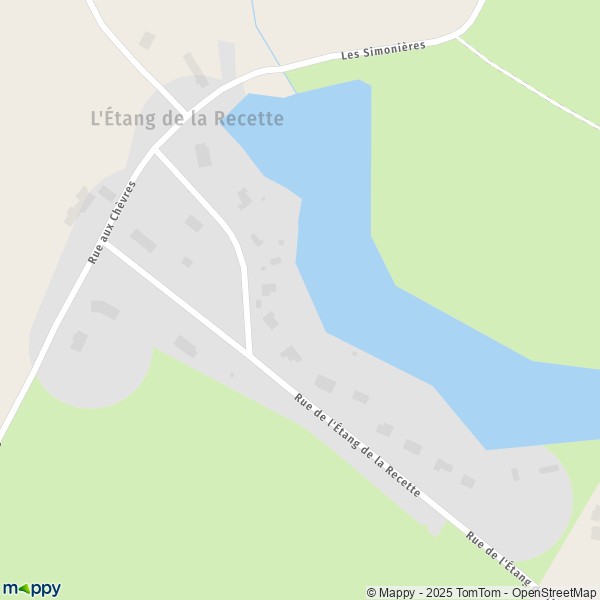 Carte L'Étang de la Recette, 45260 Montereau