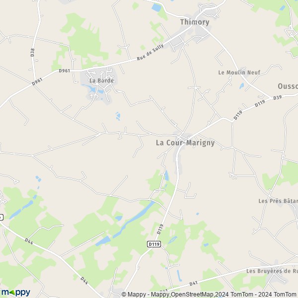 La carte pour la ville de La Cour-Marigny 45260
