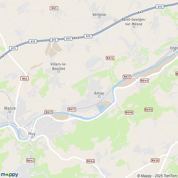La carte pour la ville de 4530-4540 Amay