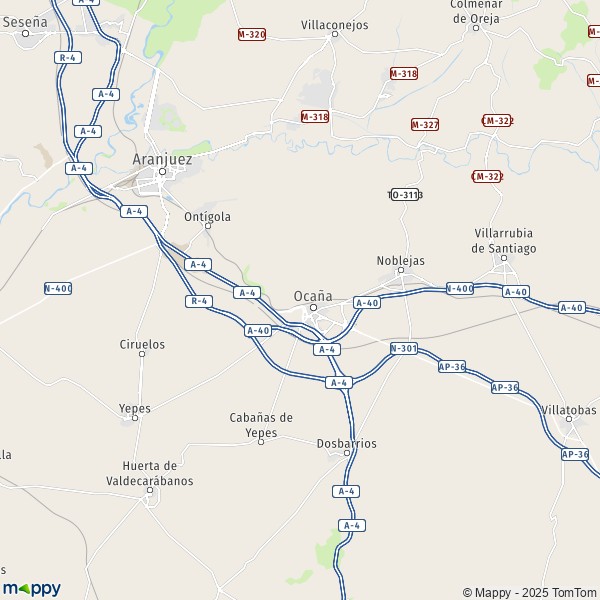 La carte pour la ville de 45300-45340 Ocaña