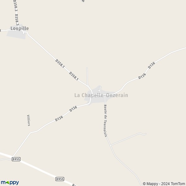 La carte pour la ville de La Chapelle-Onzerain 45310
