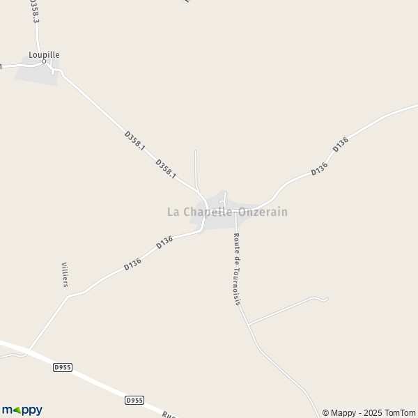 La carte pour la ville de La Chapelle-Onzerain 45310