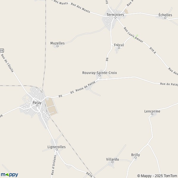 Carte Moret, 45310 Rouvray-Sainte-Croix