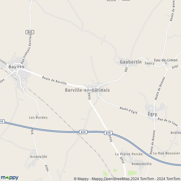 La carte pour la ville de Barville-en-Gâtinais 45340