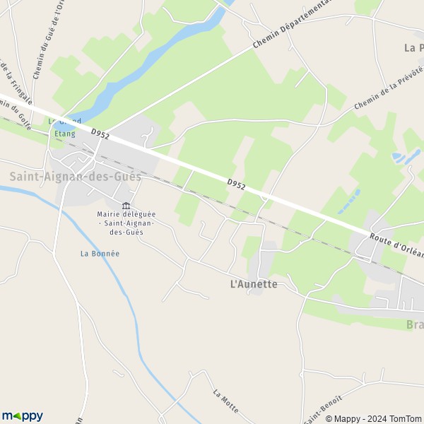 La carte pour la ville de Saint-Aignan-des-Gués, 45460 Bray-Saint-Aignan