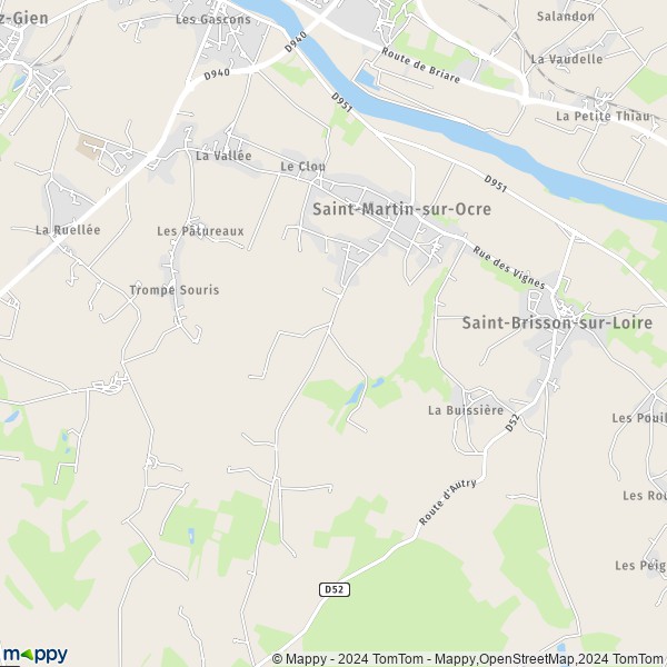 La carte pour la ville de Saint-Martin-sur-Ocre 45500