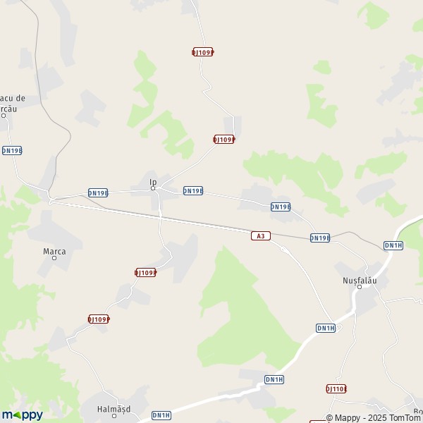 La carte pour la ville de Ip 457210-457214