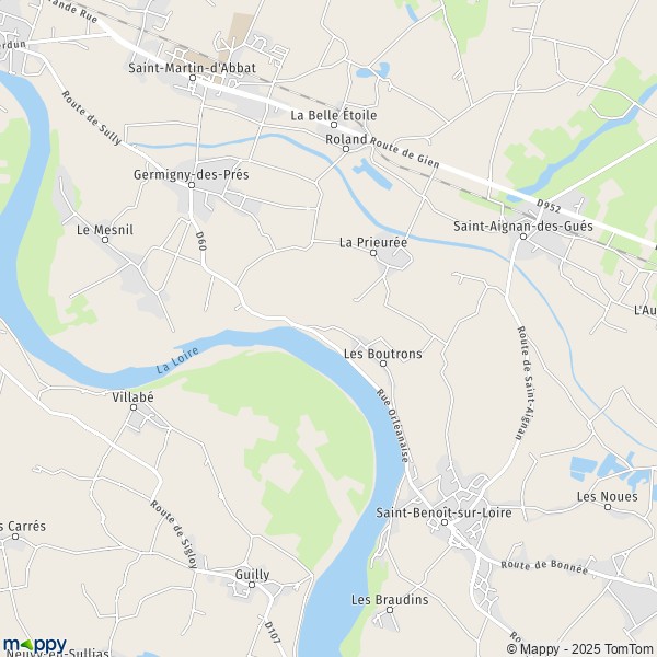 Carte Le Marais, 45730 Saint-Benoît-sur-Loire