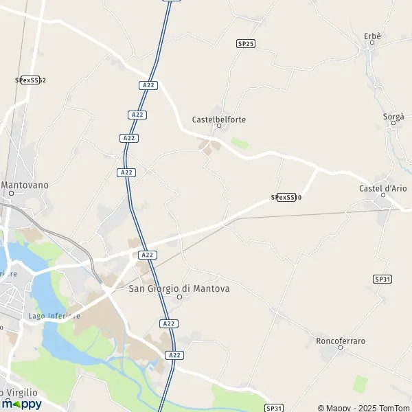 Plan San Bigarello carte de San Bigarello (46030) et