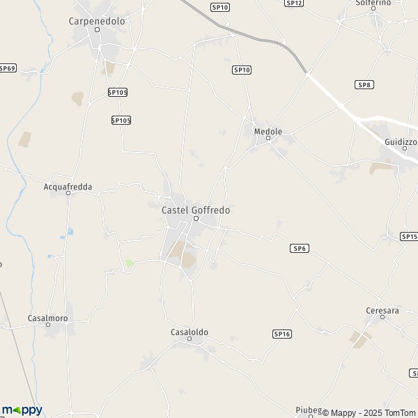 La carte pour la ville de Castel Goffredo 46042