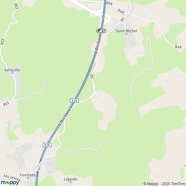 Carte La Devèze, 46090 Bellefont-la-Rauze