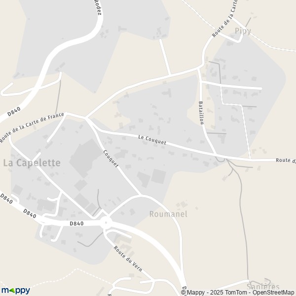 Carte La Capelette, 46100 Capdenac