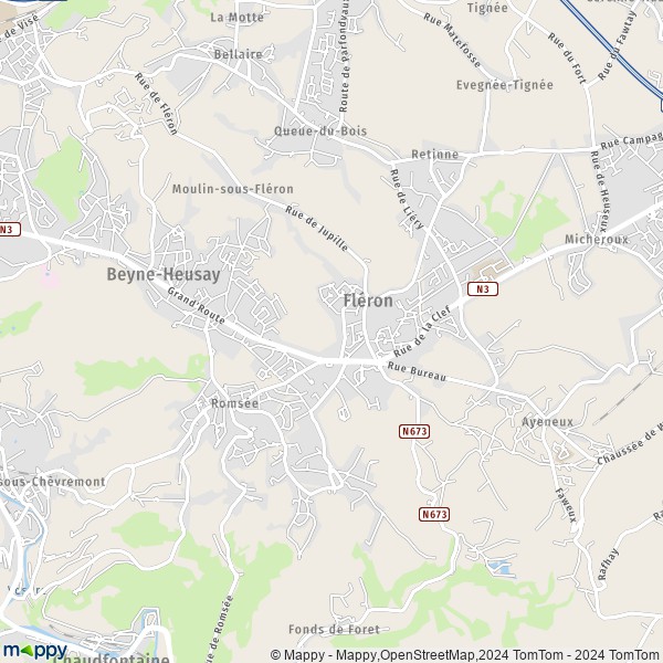 La carte pour la ville de 4620-4624 Fléron