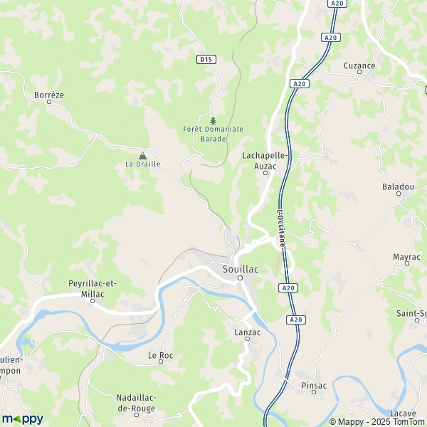 Carte Z.A. de la Route de Sarlat, 46200 Souillac