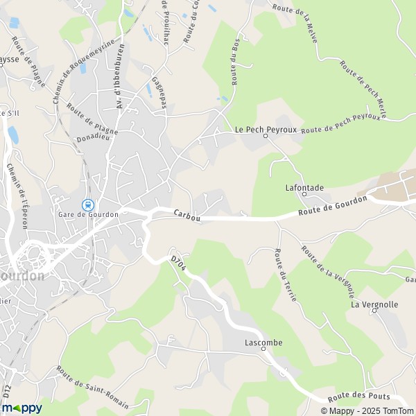 Carte Coudoumié, 46300 Gourdon
