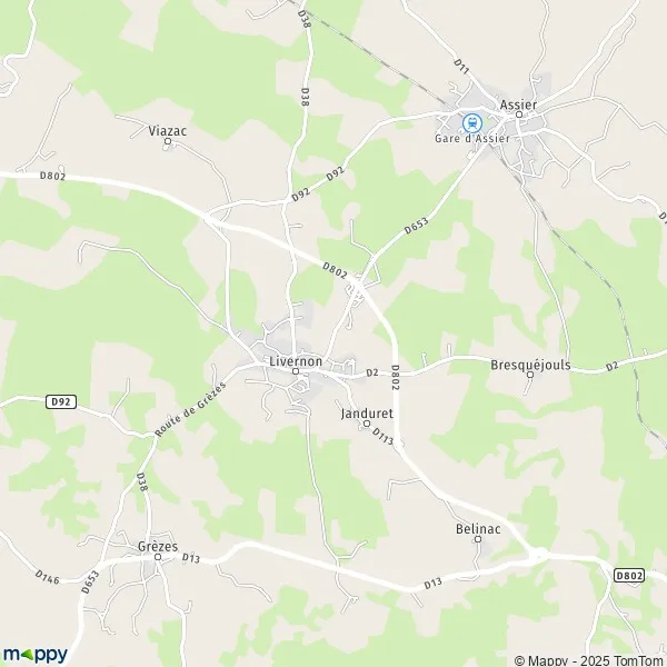 Plan Livernon carte de Livernon (46320) et infos pratiques