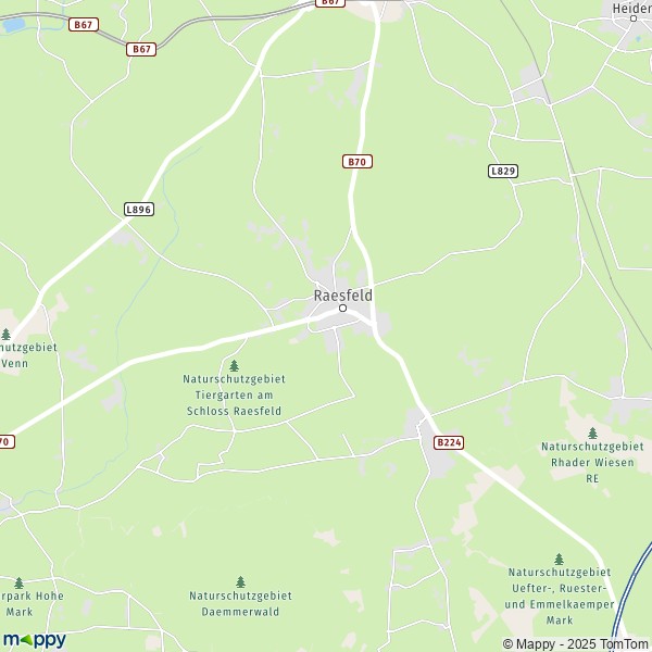 La carte pour la ville de 46348-46514 Raesfeld