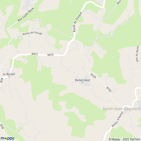 Carte Donat Bas, 46400 Saint-Jean-Lagineste