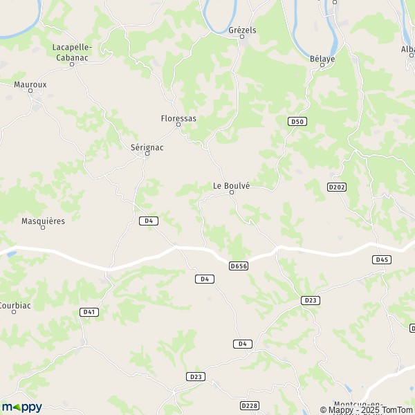 La carte pour la ville de Porte-du-Quercy 46800