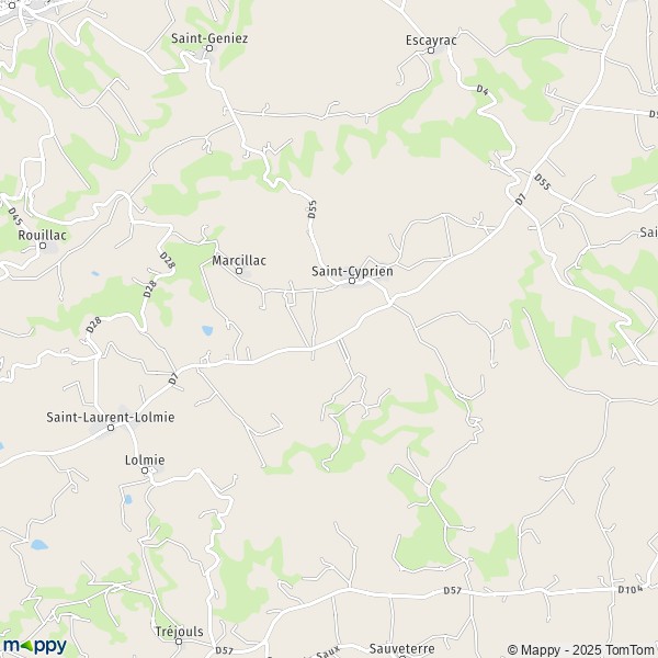 Carte Saint-Cyprien, 46800 Lendou-en-Quercy