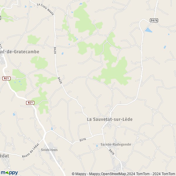 La carte pour la ville de La Sauvetat-sur-Lède 47150