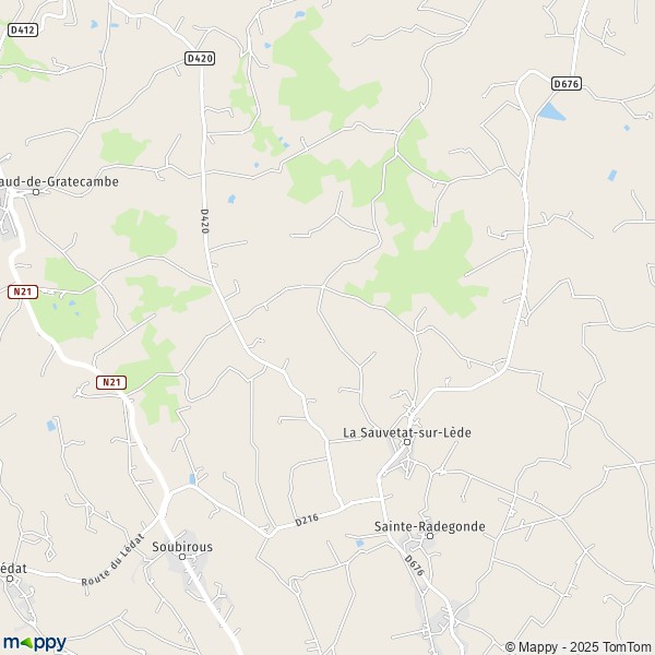 La carte pour la ville de La Sauvetat-sur-Lède 47150