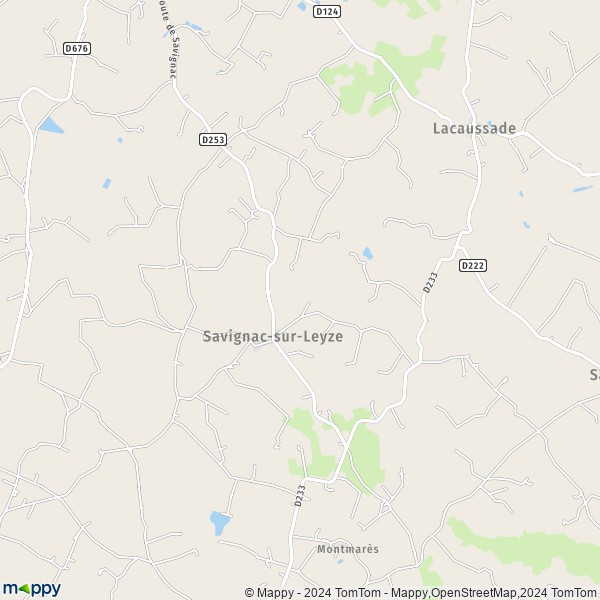 La carte pour la ville de Savignac-sur-Leyze 47150