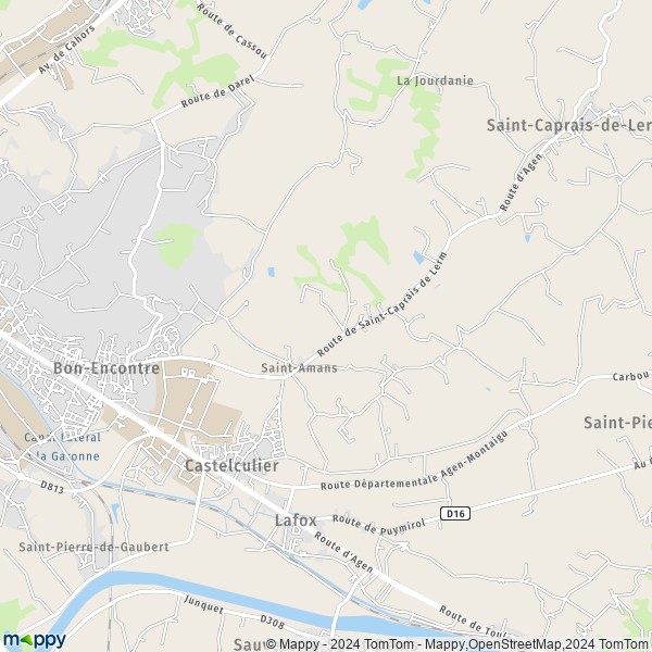 La carte pour la ville de Castelculier 47240