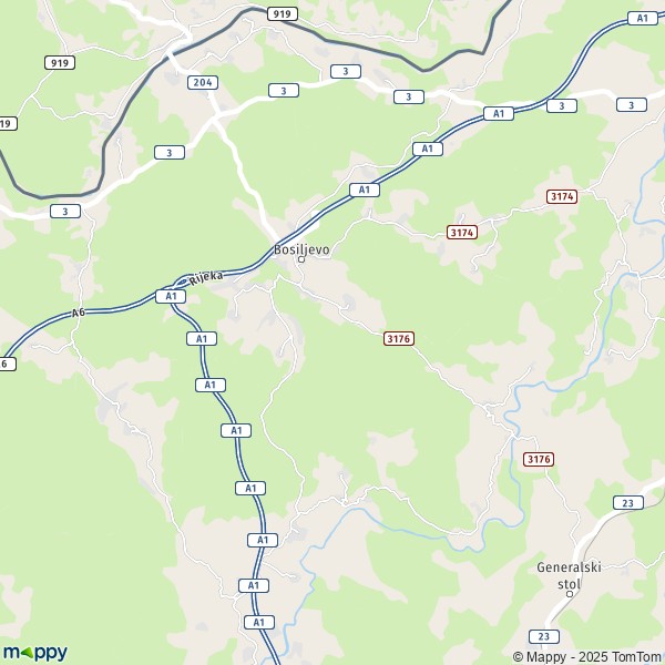 La carte pour la ville de Bosiljevo 47250-47262
