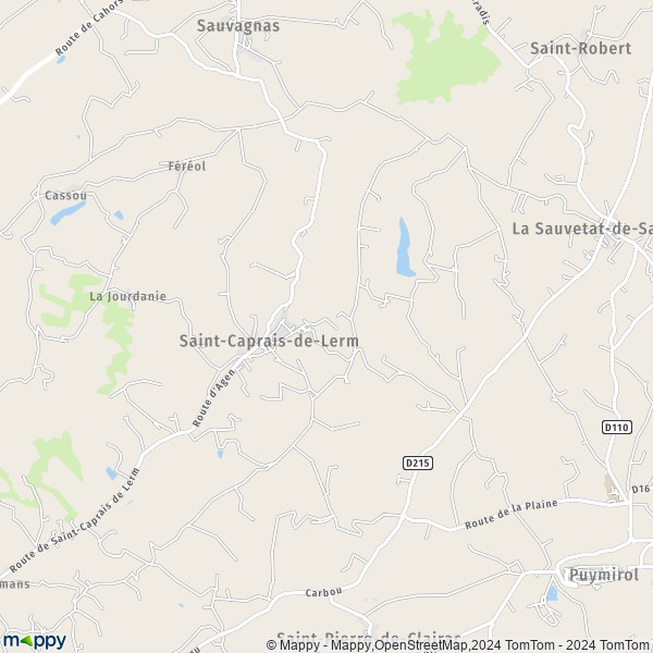 La carte pour la ville de Saint-Caprais-de-Lerm 47270