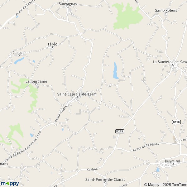 La carte pour la ville de Saint-Caprais-de-Lerm 47270