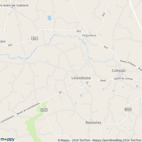 La carte pour la ville de Lalandusse 47330