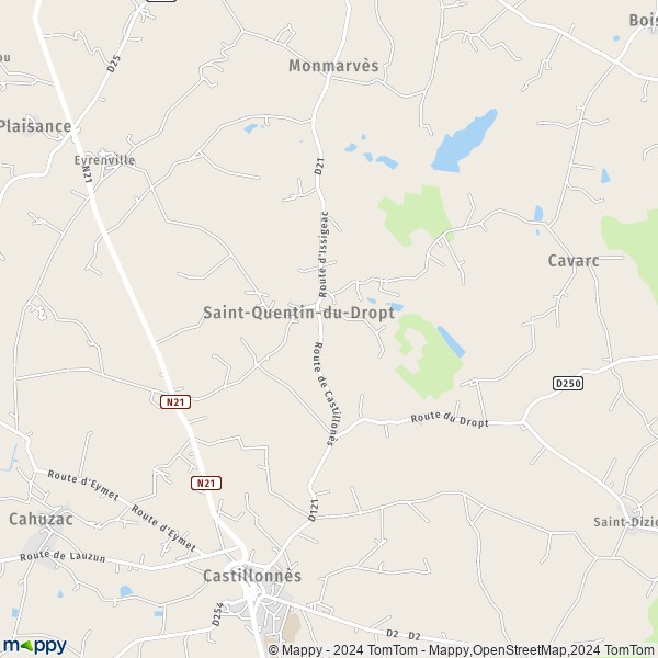 La carte pour la ville de Saint-Quentin-du-Dropt 47330