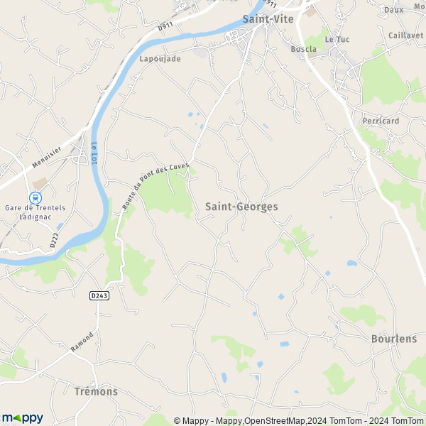 La carte pour la ville de Saint-Georges 47370