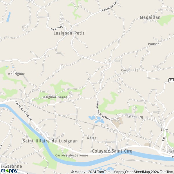 La carte pour la ville de Saint-Hilaire-de-Lusignan 47450