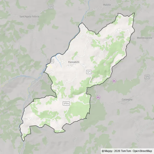 Plan Pennabilli : carte de Pennabilli (47864) et infos pratiques
