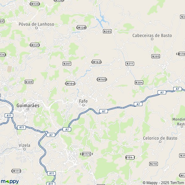 La carte pour la ville de 4820 Fafe