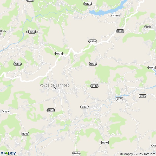 La carte pour la ville de 4830 Póvoa de Lanhoso