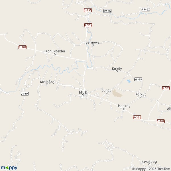 La carte pour la ville de Mus 49001-49250