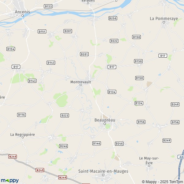 La carte pour la ville de La Boissière-sur-Èvre, 49110 Montrevault-sur-Èvre