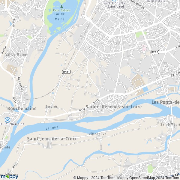 La carte pour la ville de Sainte-Gemmes-sur-Loire 49130